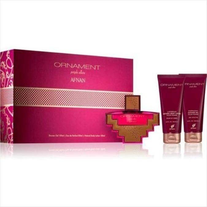 Picture of AFNAN ORNAMENT PURPLE ALLURE EDP 3 PIECE GIFT SET