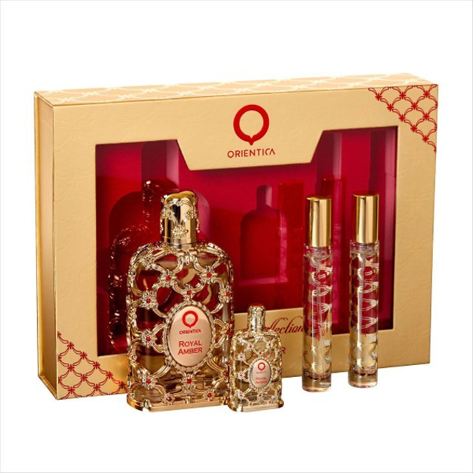 Picture of ORIENTICA LUXURY COLLECTION ROYAL AMBER 4 PIECE GIFT SET